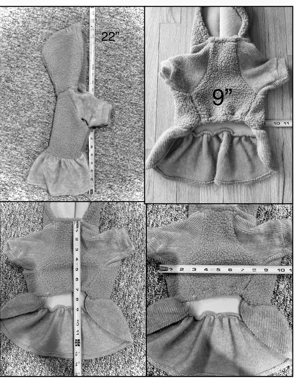 NWT Dog Hoodie Dress, Fuzzy Fleece/Sherpa Lavender Purple, Medium